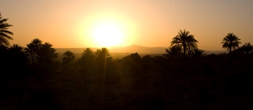 Ein letzter Sonnenuntergang in der Wüste